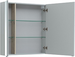 Aquanet Зеркальный шкаф Алвита New 80 серый матовый – фотография-5